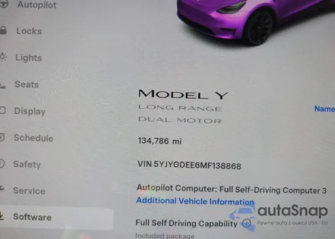 2021 Tesla Model Y Long Range Dual Motor All-Wheel Drive из США, поврежденный, VIN 5YJYGDEE6MF138868
